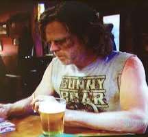 William H. Macy consuming alcohol